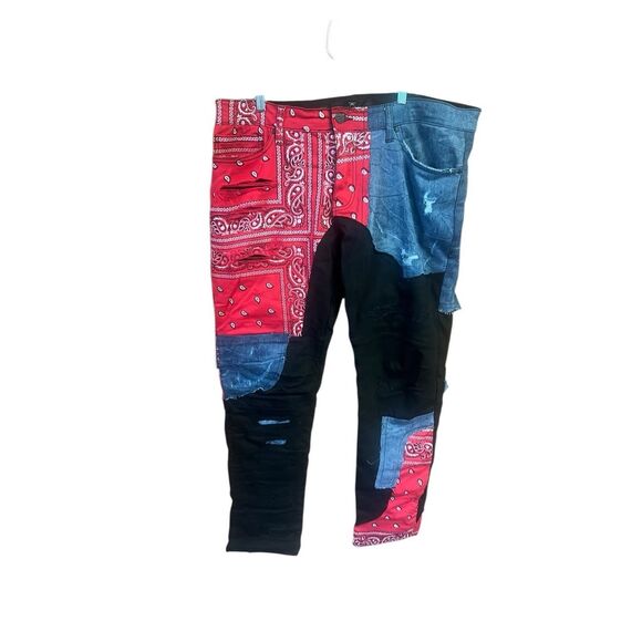 Jordan Craig Men’s bandanna, distressed jeans Sz 40/32 - Picture 1 of 7